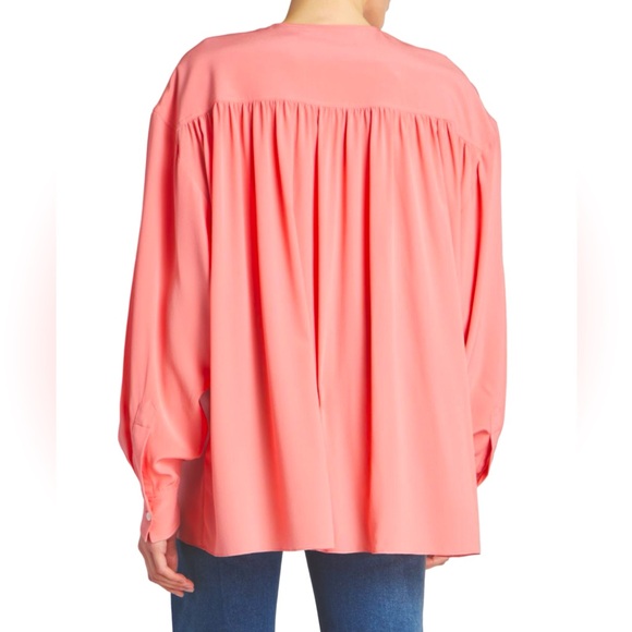 NWT VICTORIA BECKHAM Pleated Blouse in Candy Floss size US 6, Medium - Picture 4 of 11